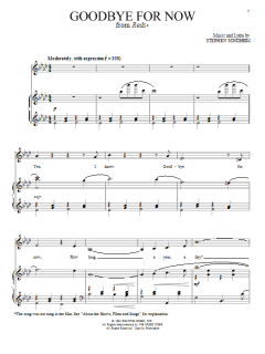 Goodbye For Now von Stephen Sondheim (Download) 