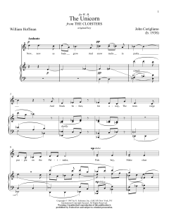The Unicorn von John Corigliano (Download) 