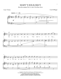 Mary's Soliloquy von Cecil Effinger (Download) 