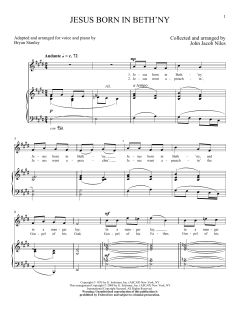 Jesus Born In Beth'ny von John Jacob Niles (Download) 