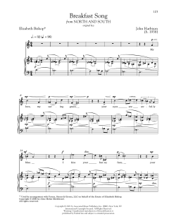Breakfast Song von John Harbison (Download) 