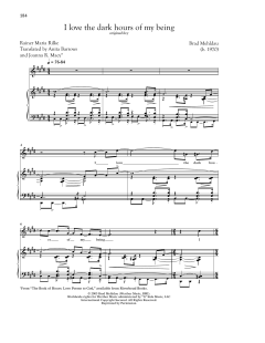 I Love The Dark Hours Of My Being von Rainer Maria Rilke (Download) 