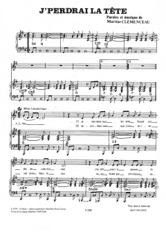 J'perdrai La Tete von Martine Clemenceau (Download) 