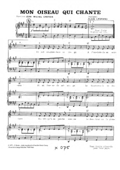 Mon Oiseau Qui Chante von Alain Legrand (Download) 
