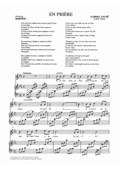 En Priere von Gabriel Fauré (Download) 