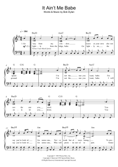 It Ain't Me Babe von Bob Dylan (Download) 