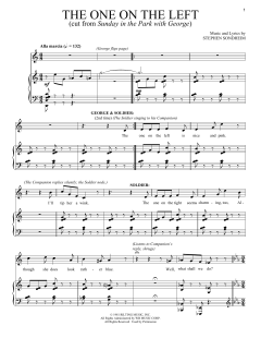 The One On The Left von Stephen Sondheim (Download) 