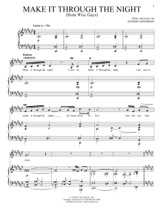 Make It Through The Night von Stephen Sondheim (Download) 