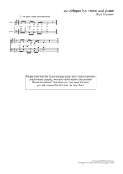 An Oblique (for mezzo-soprano and piano) (Download) 