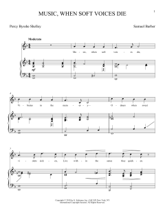 Music, When Soft Voices Die von Samuel Barber (Download) 
