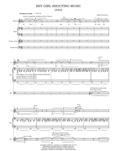 Shy Girl Shouting Music von Missy Mazzoli (Download) 