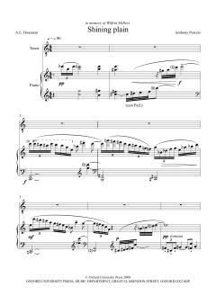 Shining Plain (for tenor and piano) von Anthony Powers (Download) 
