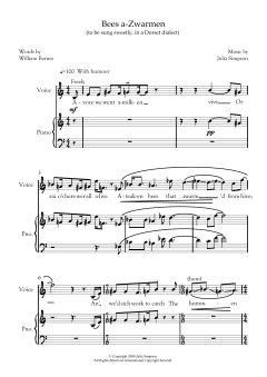 Bees a-zwarmen (for mezzo-soprano and piano) von Julia Simpson (Download) 
