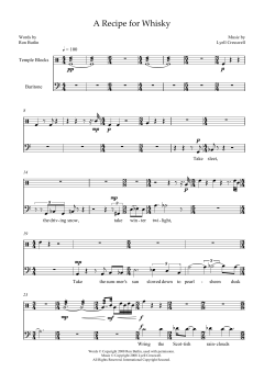 A Recipe for Whisky (for baritone and temple blocks) von Lyell Cresswell (Download) 