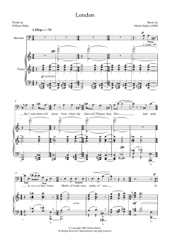 London (for baritone and piano) von Martin Butler (Download) 