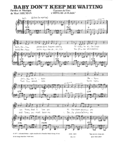 Baby Don't Keep Me Wating von Mort Shuman (Download) 