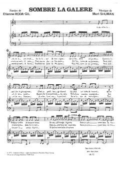 Sombre La Galere von Mort Shuman (Download) 