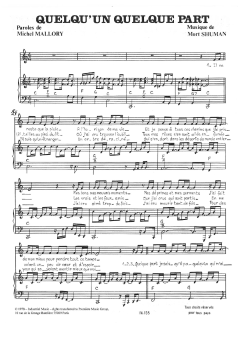 Quelqu'un Quelque Part von Mort Shuman (Download) 
