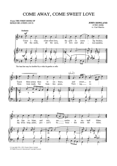 Come Away, Come Sweet Love von John Dowland (Download) 
