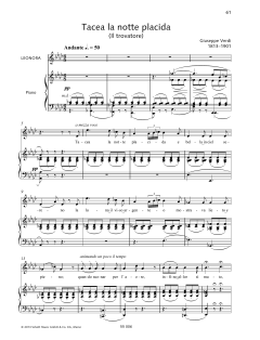 Tacea la notte placida von Giuseppe Verdi (Download) 