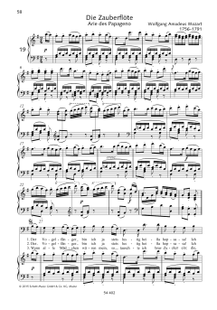 Der Vogelfanger Bin Ich Ja von Wolfgang Amadeus Mozart (Download) 
