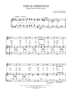 This Is Christmas (Bright, Bright The Holly Berries) von Alfred Burt (Download) 