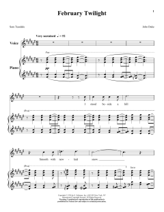 February Twilight von Sara Teasdale (Download) 