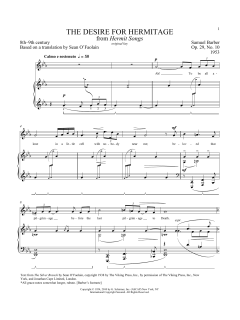 Desire For Hermitage, Op. 29, No. 10 von Samuel Barber (Download) 