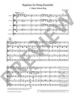 Ragtimes for String Ensemble von Leslie Searle 