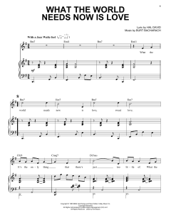 What The World Needs Now Is Love [Jazz version] von Hal David (Download) 