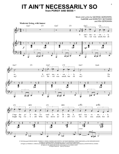 It Ain't Necessarily So [Jazz version] von Ira Gershwin (Download) 