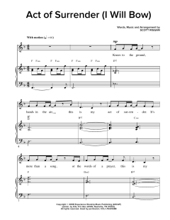 Act Of Surrender (I Will Bow) von Scott Riggan (Download) 