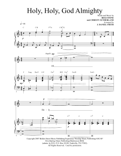 Holy, Holy God Almighty von Regi Stone (Download) 