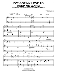 I've Got My Love To Keep Me Warm [Jazz Version] von Irving Berlin (Download) 