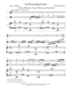 Let Evening Come (for soprano, viola and piano) von William Bolcom (Download) 