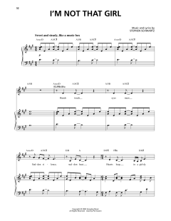 I'm Not That Girl von Stephen Schwartz (Download) 