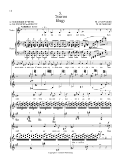 Elegy, No. 5 from the Sunless song cycle von Modest Petrovich Mussorgsky (Download) 