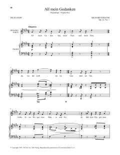 All Mein Gedanken (High Voice) von Richard Strauss (Download) 