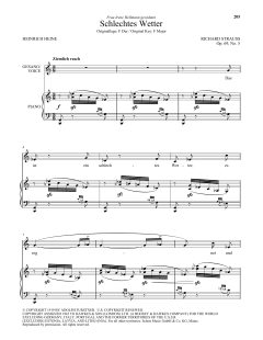 Schlechtes Wetter (Low Voice) von Heinrich Heine (Download) 