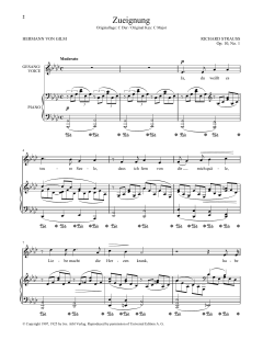 Zueignung (Op. 10, No. 1) (Low Voice) von Richard Strauss (Download) 