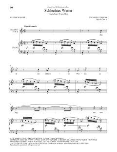 Schlechtes Wetter (High Voice) von Heinrich Heine (Download) 
