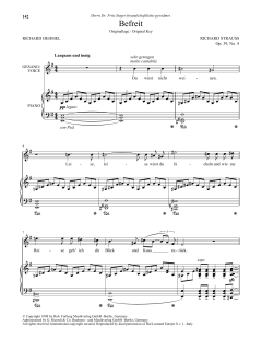 Befreit (High Voice) von Richard Strauss (Download) 