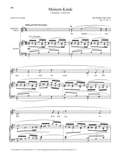 Meinem Kinde (High Voice) von Richard Strauss (Download) 