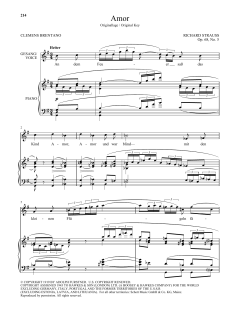 Amor (High Voice) von Richard Strauss (Download) 