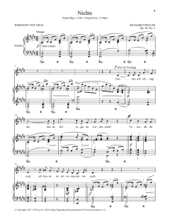 Nichts (Low Voice) von Richard Strauss (Download) 