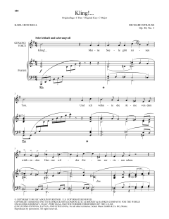 Kling! (Low Voice) von Richard Strauss (Download) 