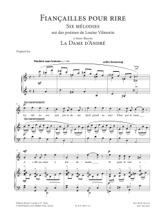 La Dame d'André (High Voice) von Francis Poulenc (Download) 