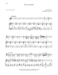 Se Tu M'ami (High Voice) von Alessandro Parisotti (Download) 