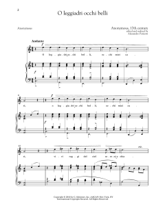 O Leggiadri Occhi Belli von 17th Century Anonymous (Download) 