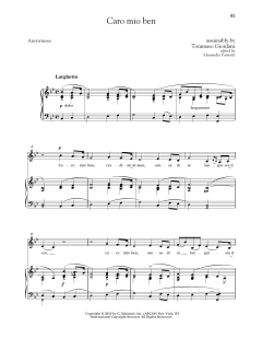 Caro Mio Ben (Low Voice) von Tommaso Giordani (Download) 